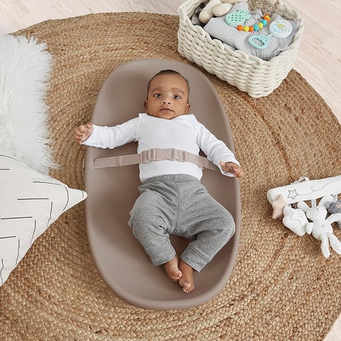 Evolur Eva Baby Changing Pad in Oat, Soft, Lightweight and Portable Changing Pad, Fits All Changing Table, Waterproof Firm Padding