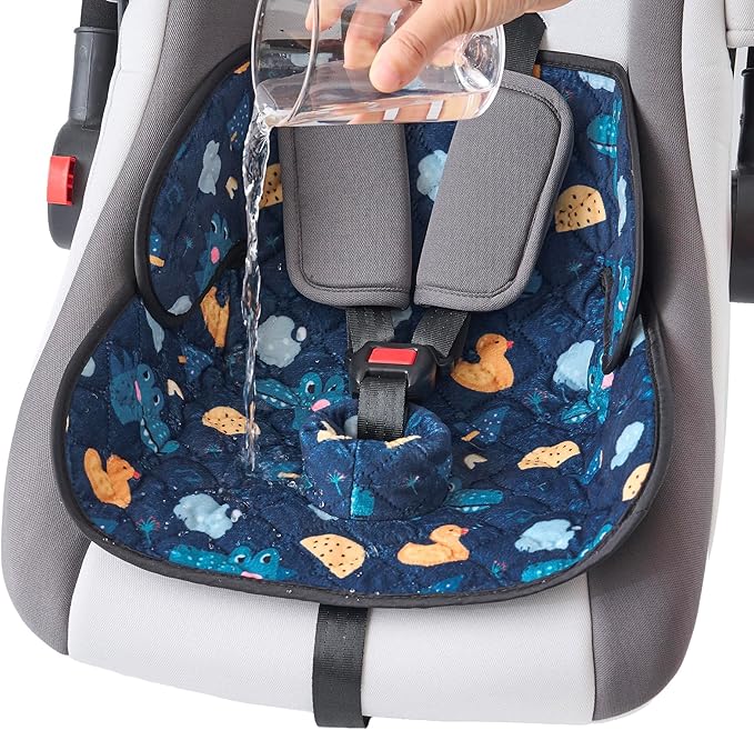 2 Pack Baby Waterproof Car Seat for Potty Training Pad,Piddle Pads Carseat Protector with Waterproof Seat Liner (Light-1 Pack+Dark-1 Pack)