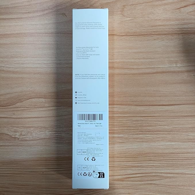 Moonkie Silicone Placemats for Baby & Kid, Stain-Proof Non-Slip Toddler Food Mats Eating Table Mat with 2 Packs