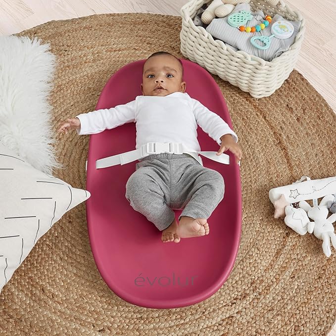 Evolur Eva Baby Changing Pad in Fuschia Pink, Soft, Lightweight and Portable Changing Pad, Fits All Changing Table, Waterproof Firm Padding