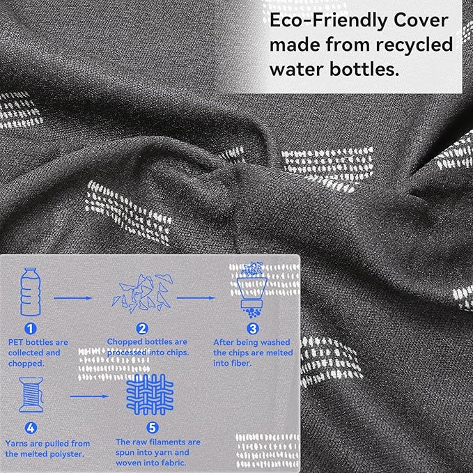 Booty Barrier - Highly Water-Resistant Washable Car Seat Cover for Post-Workout and Kids - Soft, Absorbent, Eco-Friendly Fabric Made from Recycled Water Bottles (Slate)