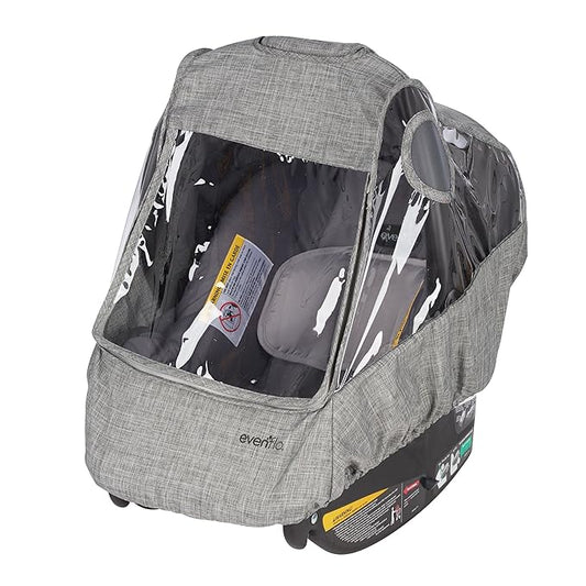 Evenflo Infant Car Seat Weather Shield, Rain Cover, Ventilated Panels (Gray Melange)